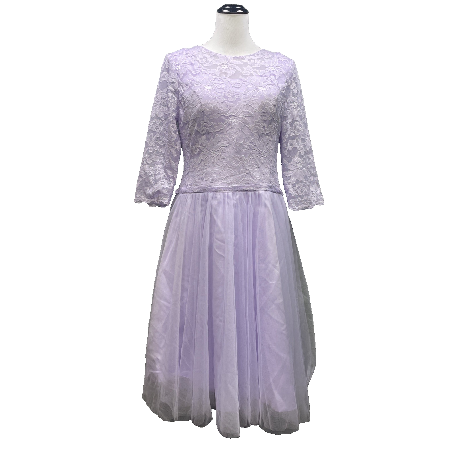Nwt Missacc Lavender Lace Tulle Dress Fits Womens Size 8-10 Formal Wedding Mob